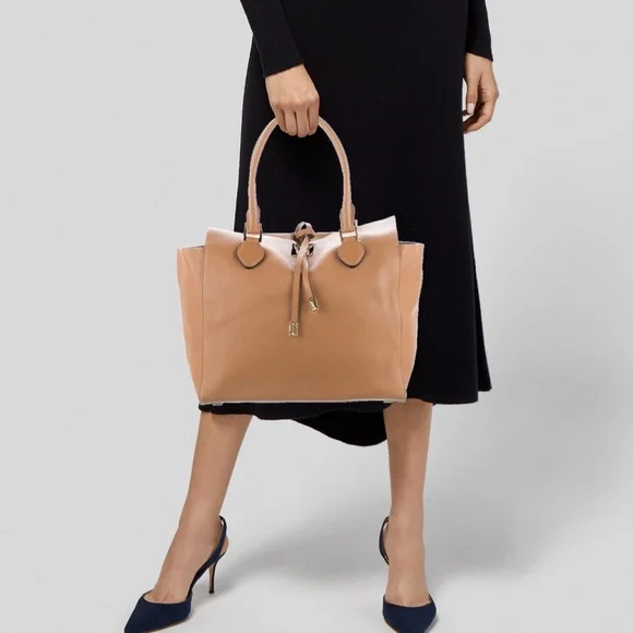 Michael Kors Camel Leather Tote - Picture 3 of 12